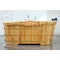 Alfi Brand 61" Free Standing Cedar Wooden Bathtub W/ Chrome Tub Filler AB1136 - alternate 6